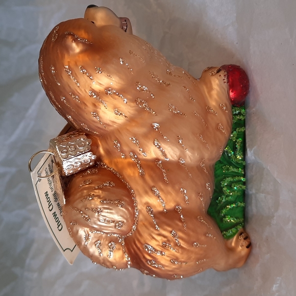 Chow Chow Dog Pet Animal Old World Christmas Glass Ornament Retired Rare NWT - Picture 3 of 5